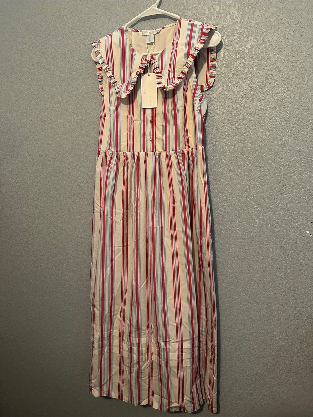New Caroline Constas French Striped Maxi Dress - Picture 3 of 7